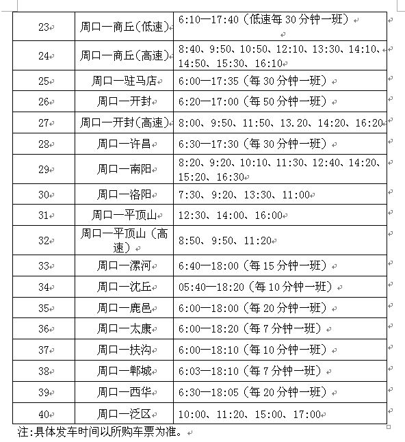 周口火车站最新时刻表详解